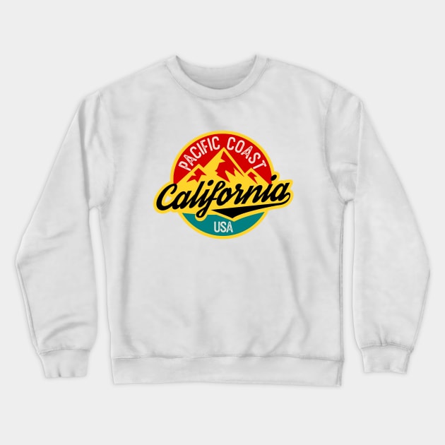 California badge pacific coast Crewneck Sweatshirt by SpaceWiz95